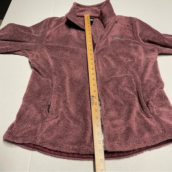 The North Face Jacket Womens Large Full Zip Fleece Fuscia Red Fuzzy Soft Winter - Picture 8 of 12